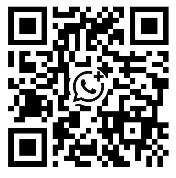 Scannable WhatsApp QR code with a central logo for instant mobile messaging and social contact.
